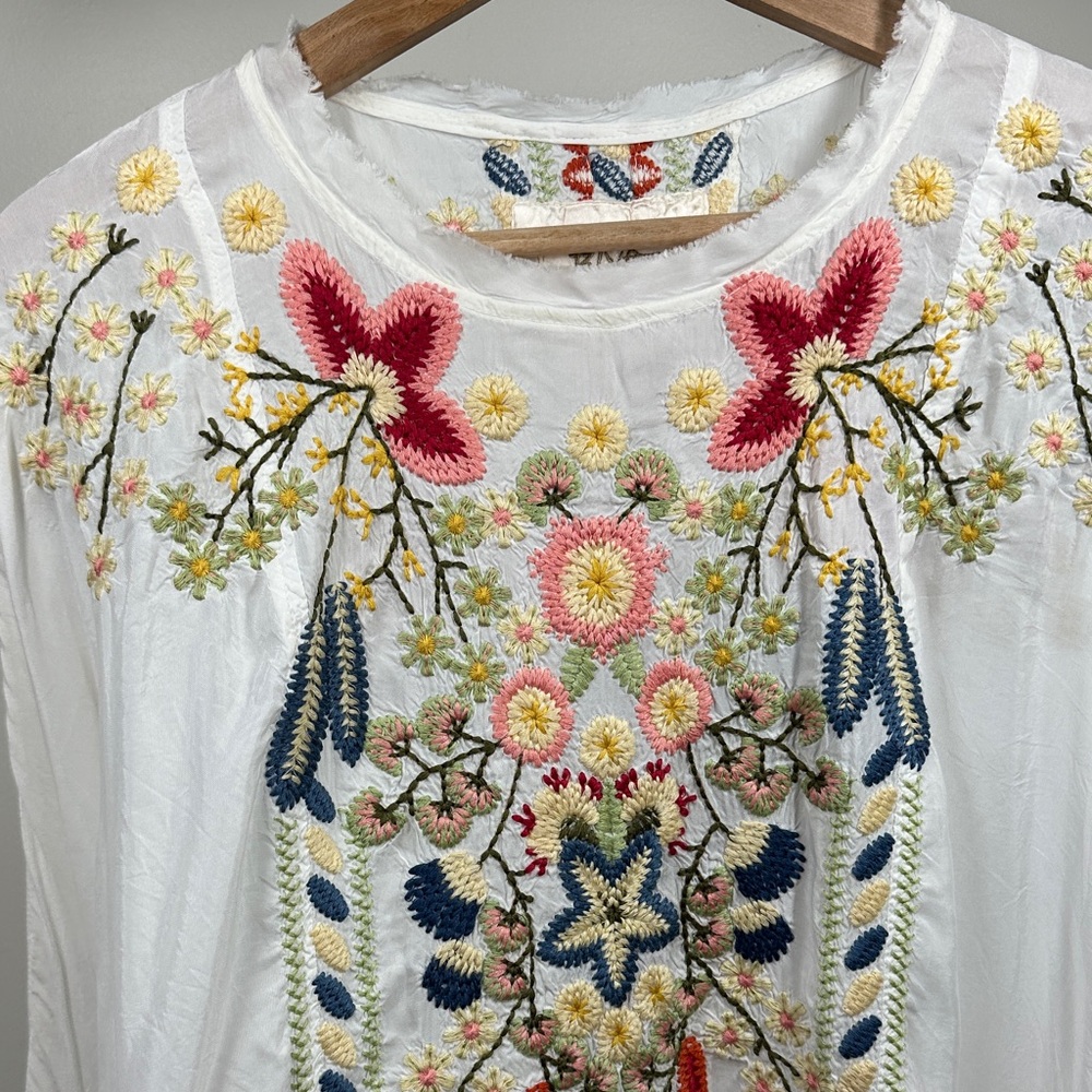 Rare Johnny Was Biya Embroidered Blouse - Picture 2 of 13